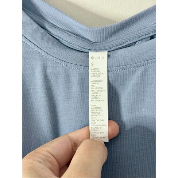 Zella Breathe Long Sleeve Crewneck Split Size Small Athletic T-shirt NEW - Picture 7 of 8